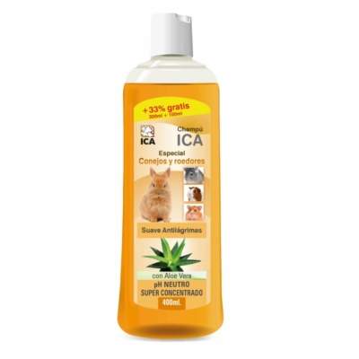 Champú ICA especial para hamster, cobayas y conejos con Aloe Vera