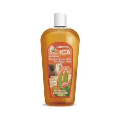 Champú ICA antilágrimas para perros y gatos con Aloe Vera
