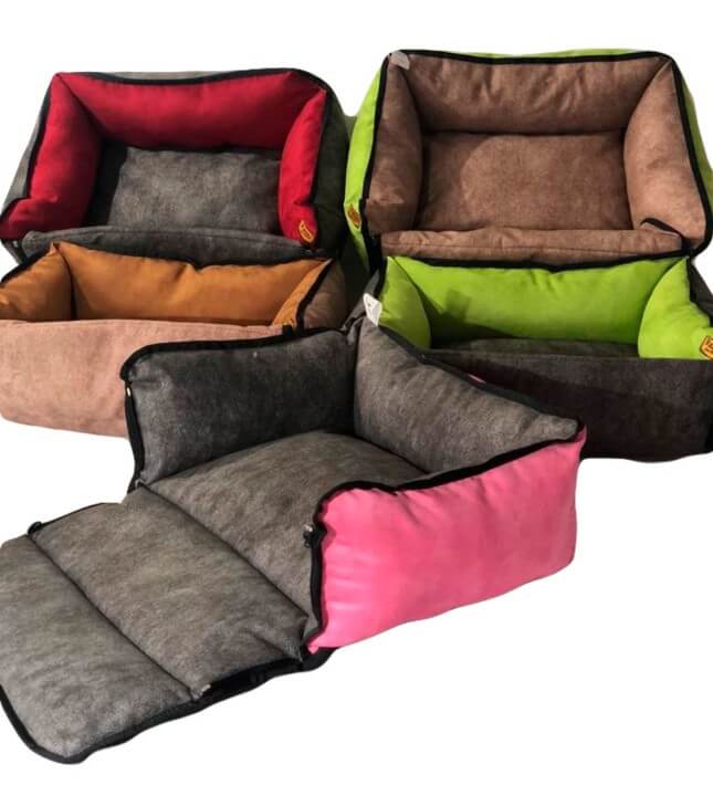 Cama aterciopelada convertible en sillón