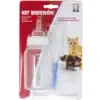 Kit biberón ICA para cachorros y mascotas Kit biberón transparente para cachorros de perro y gato de la marca ICA, incluye cepillo de limpieza y tetina extra, ideal para alimentar mascotas jóvenes.