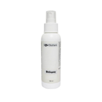 Bote de spray anti olor de celo para perros Diafarm de 100 ml con envase blanco y pulverizador