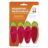 Maderitas masticables para roedores.