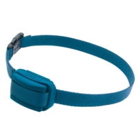 Collar antiladridos Dogtrace D-Mute Basic de color azul con dispositivo electrónico y correa de nylon resistente