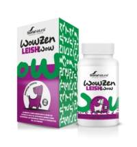Envase y caja de suplemento Wowzen Leishwow con extracto de artemisia para defensas de perros