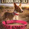 Etiquetas 3D personalizadas para collares de perros AnimalComfort Perro de rehala con collar rosa AnimalComfort personalizado con etiquetas 3D de poliuretano, junto a otro collar en el suelo.
